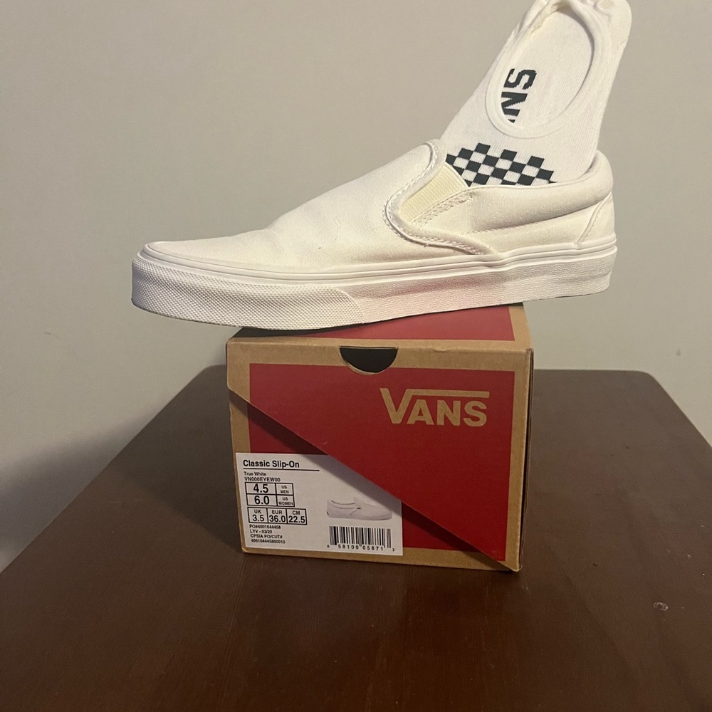 Vans Classic Slip-On White Sneakers